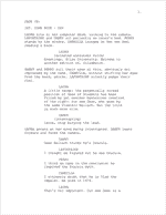 Screenshot of screenplay for Carmilla 210